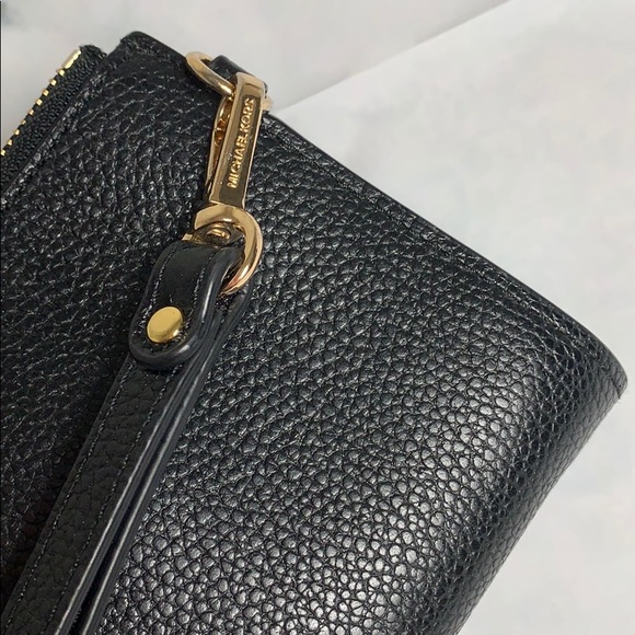 Michael Kors Adele double zip wristlet black - Picture 7 of 8